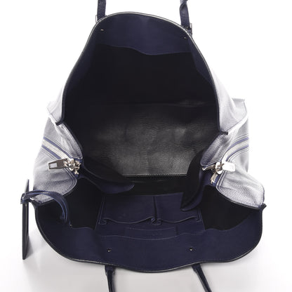 Balenciaga Calfskin Papier A4 Zip Around Plate Tote Bleu Indigo 5 of 12
