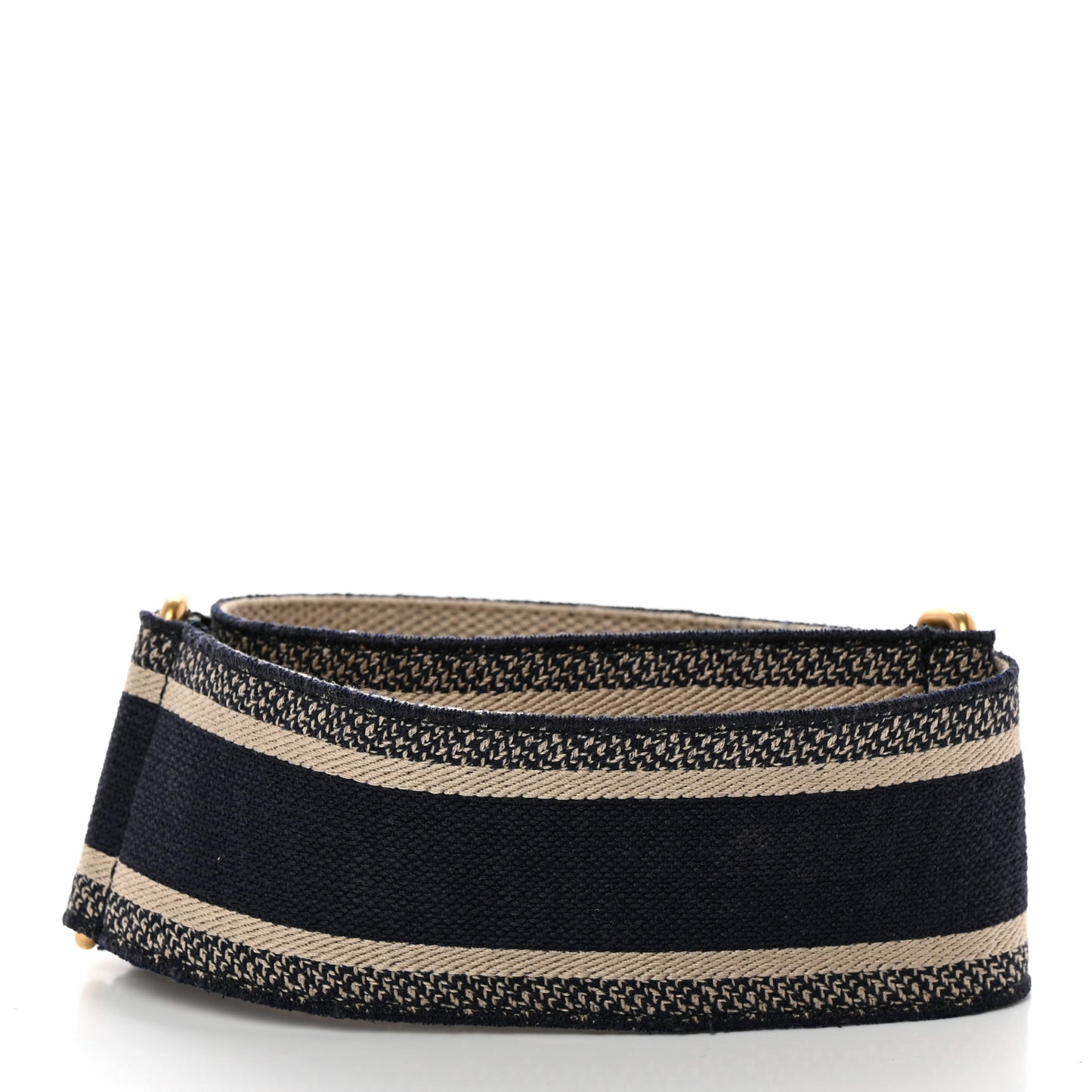 Canvas Embroidered Shoulder Strap Black