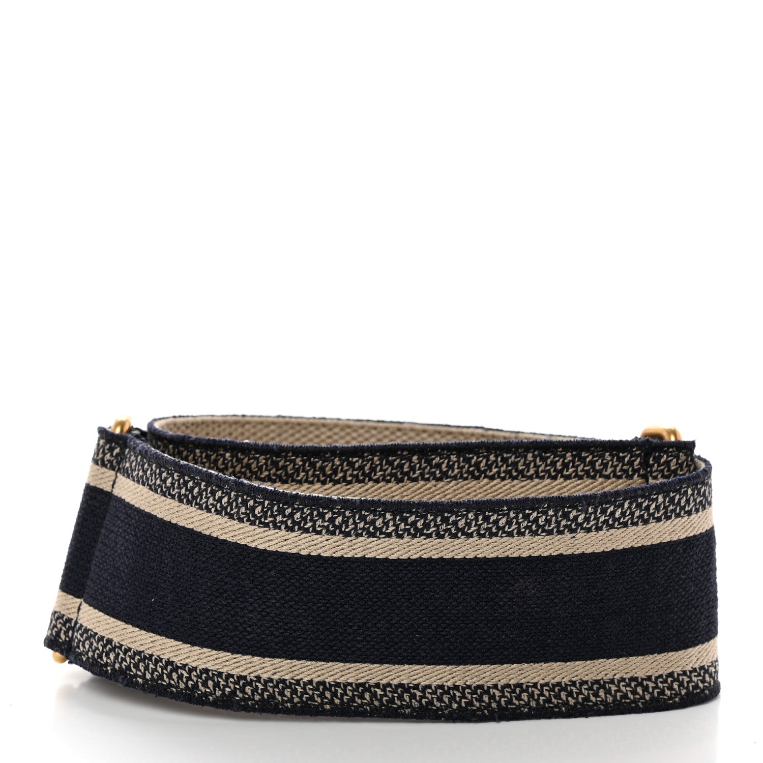 Christian Dior Canvas Embroidered Shoulder Strap Black 2 of 6