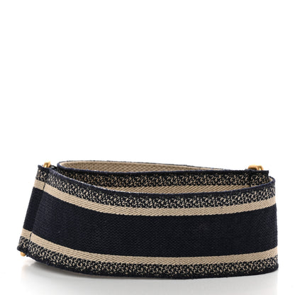 Christian Dior Canvas Embroidered Shoulder Strap Black 2 of 6