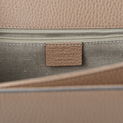 Gucci Dollar Calfskin Interlocking G Shoulder Bag Camelia 7 of 9