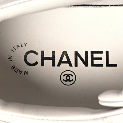 Chanel Calfskin CC Womens Sneakers 37 White Blue 8 of 8