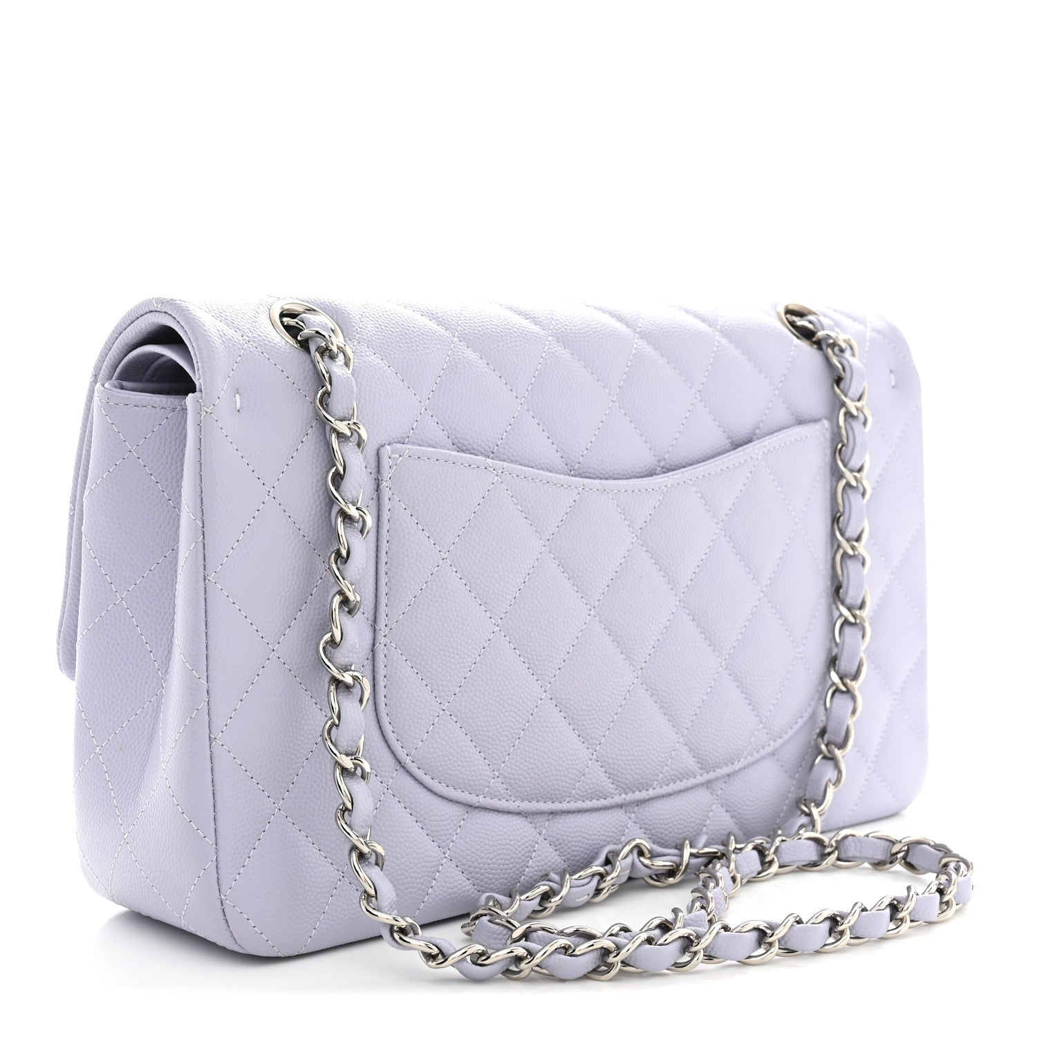 Chanel Caviar Quilted Medium Double Flap Light Purple 3 of 11