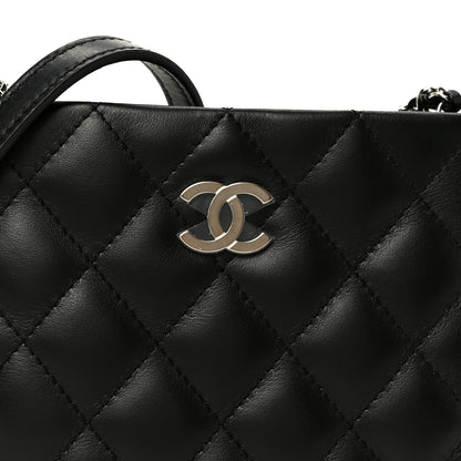 Chanel Lambskin Quilted Uniform Crossbody Bag Black 8 of 11