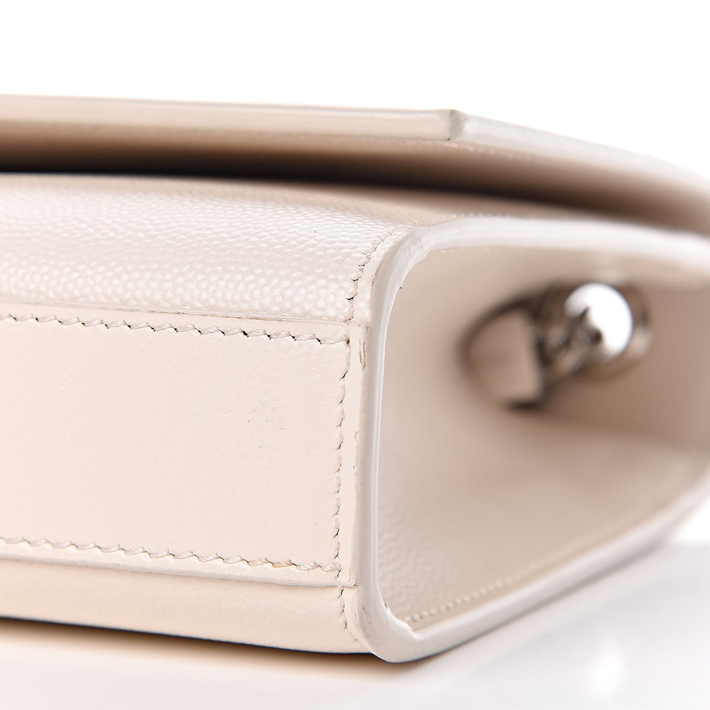 Grain De Poudre Small Monogram Kate Satchel Icy White