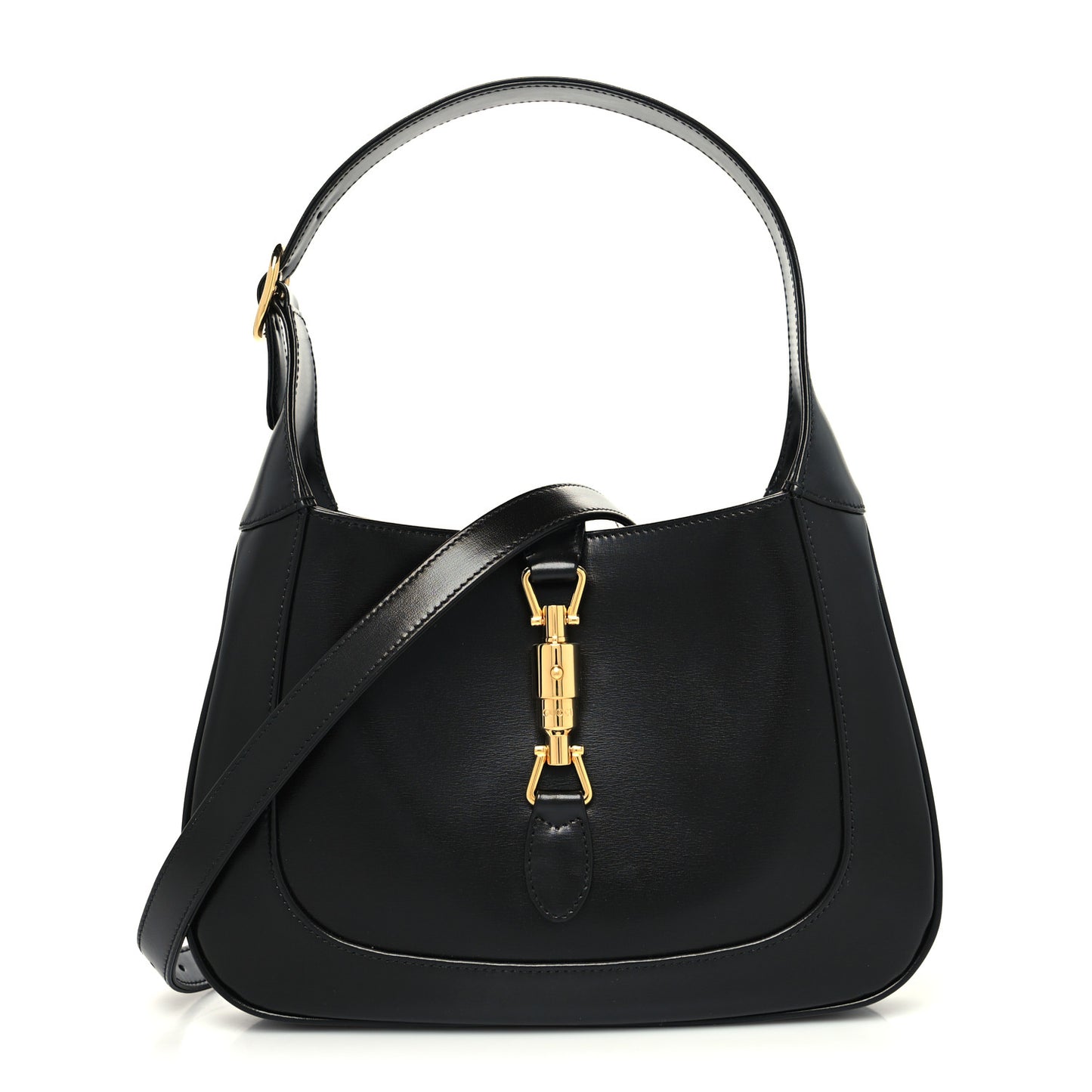 Boarded Dyana Lux Calfskin Small Jackie 1961 Hobo Black
