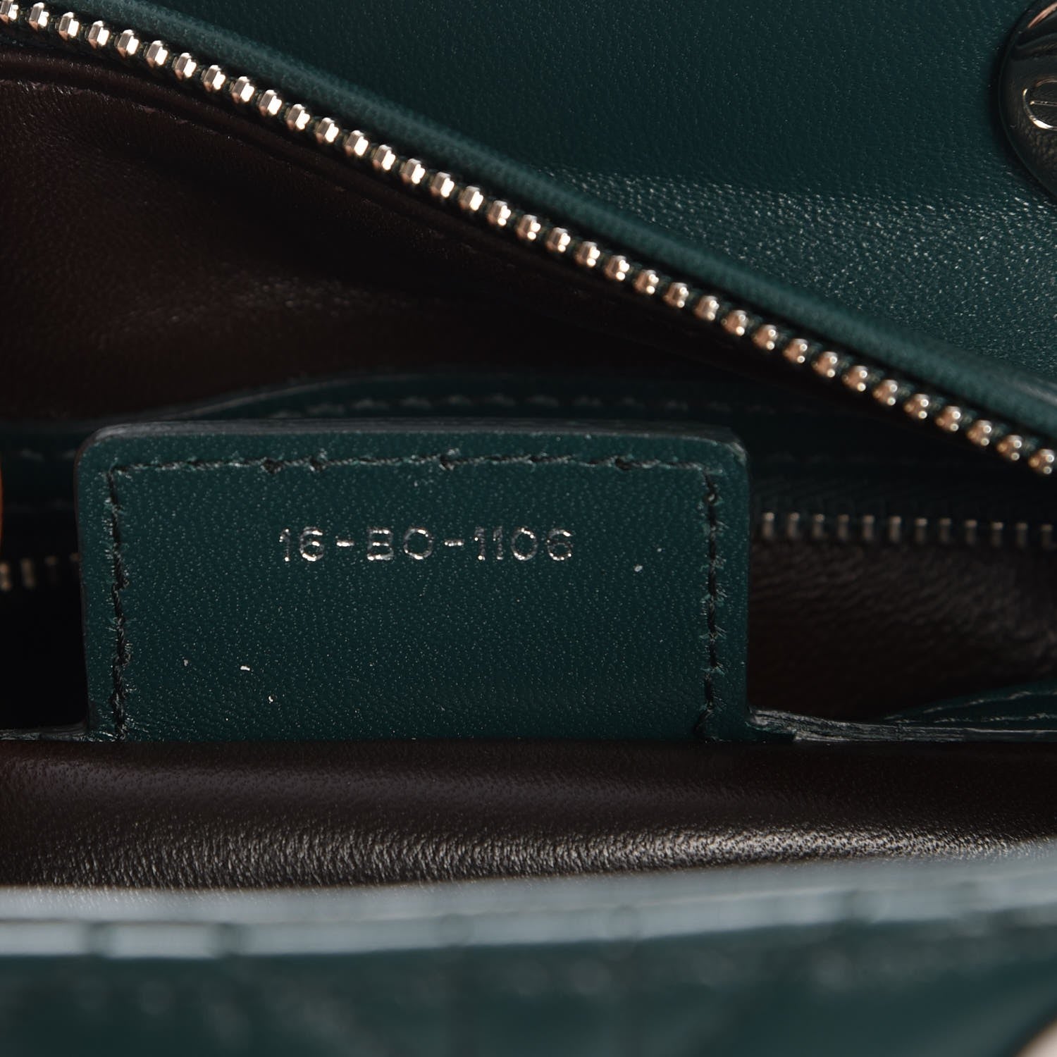 Christian Dior Lambskin Cannage Medium Lady Dior Crystal Strap Green 8 of 8