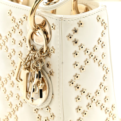 Christian Dior Lambskin Cannage Lucky Star Studded Mini Lady Dior White 15 of 17