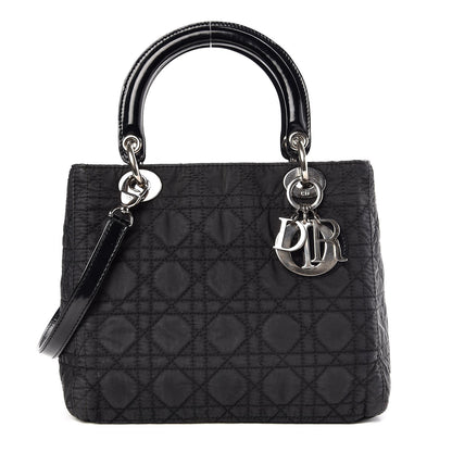 Christian Dior Nylon Cannage Medium Lady Dior Black 1 of 11