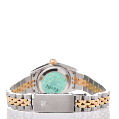 Rolex Stainless Steel 18K Yellow Gold 26mm Oyster Perpetual Datejust Watch White Roman 79173 4 of 6
