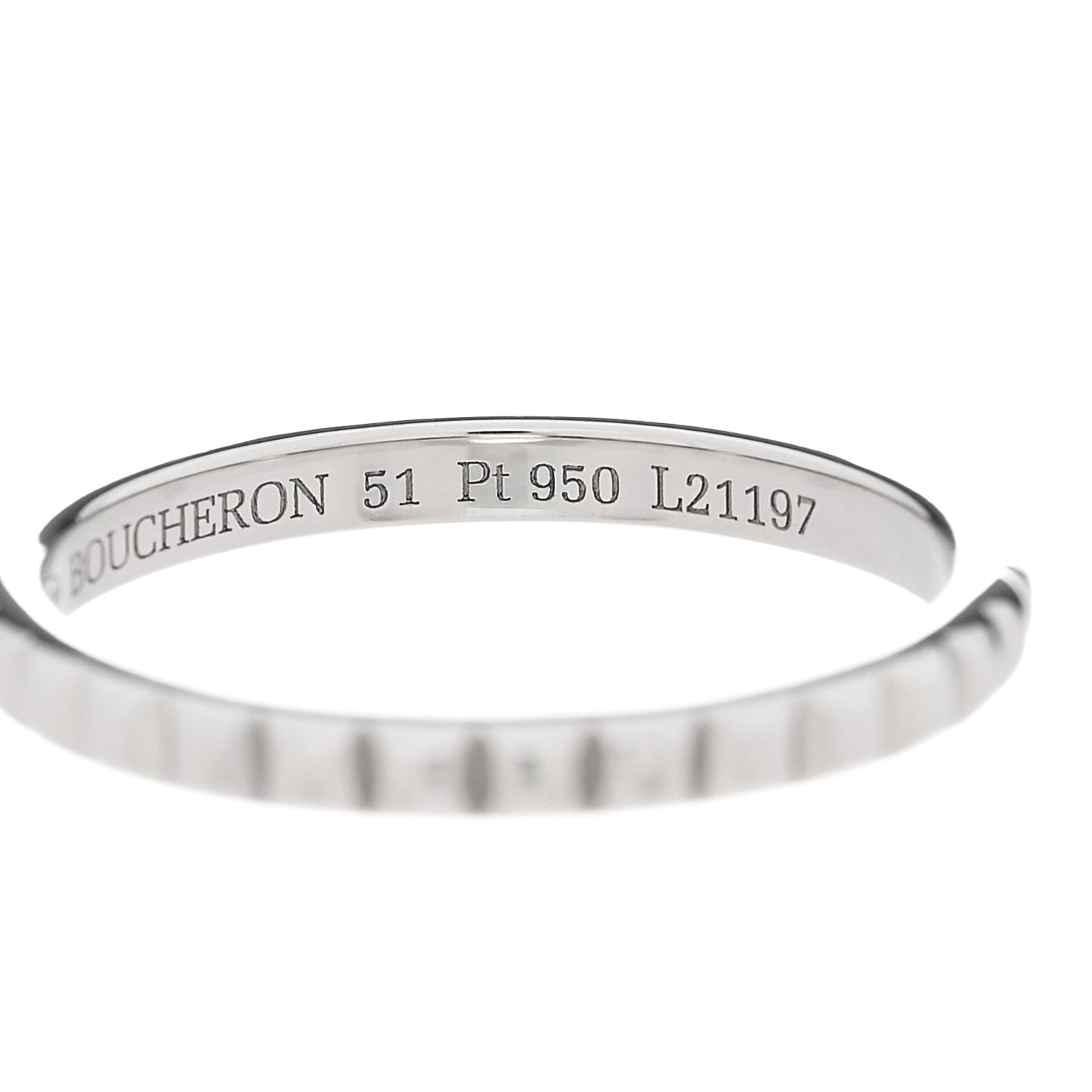 Platinum Mini Clou De Paris Wedding Band Ring 51 5.75