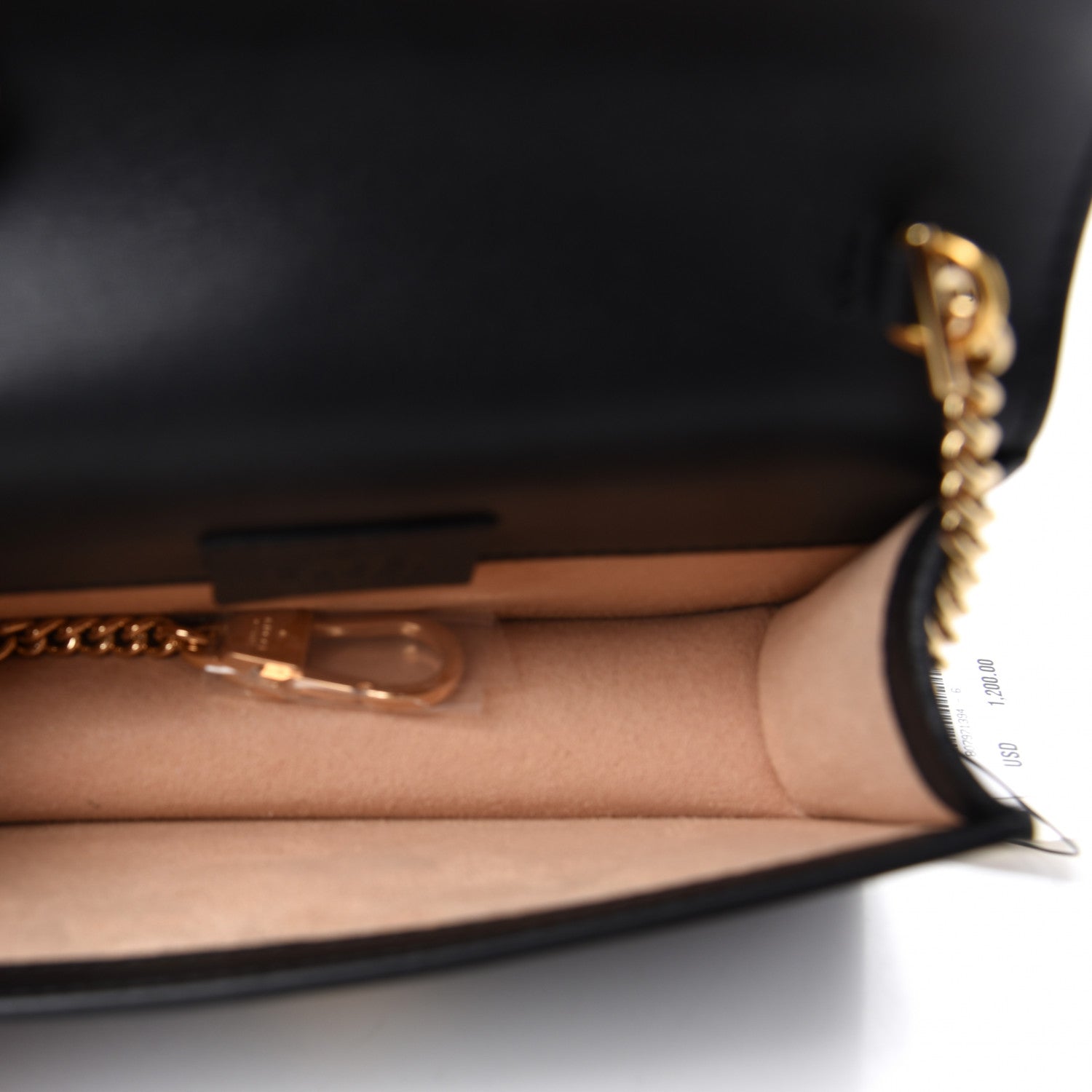 Gucci Calfskin Super Mini Sylvie Chain Shoulder Bag Black 5 of 10