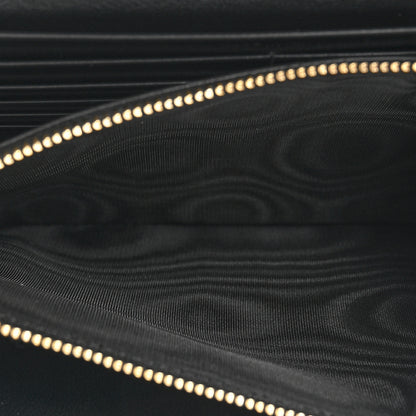 Saint Laurent Calfskin Crocodile Embossed Cassandre Wallet On Chain WOC Black 6 of 12