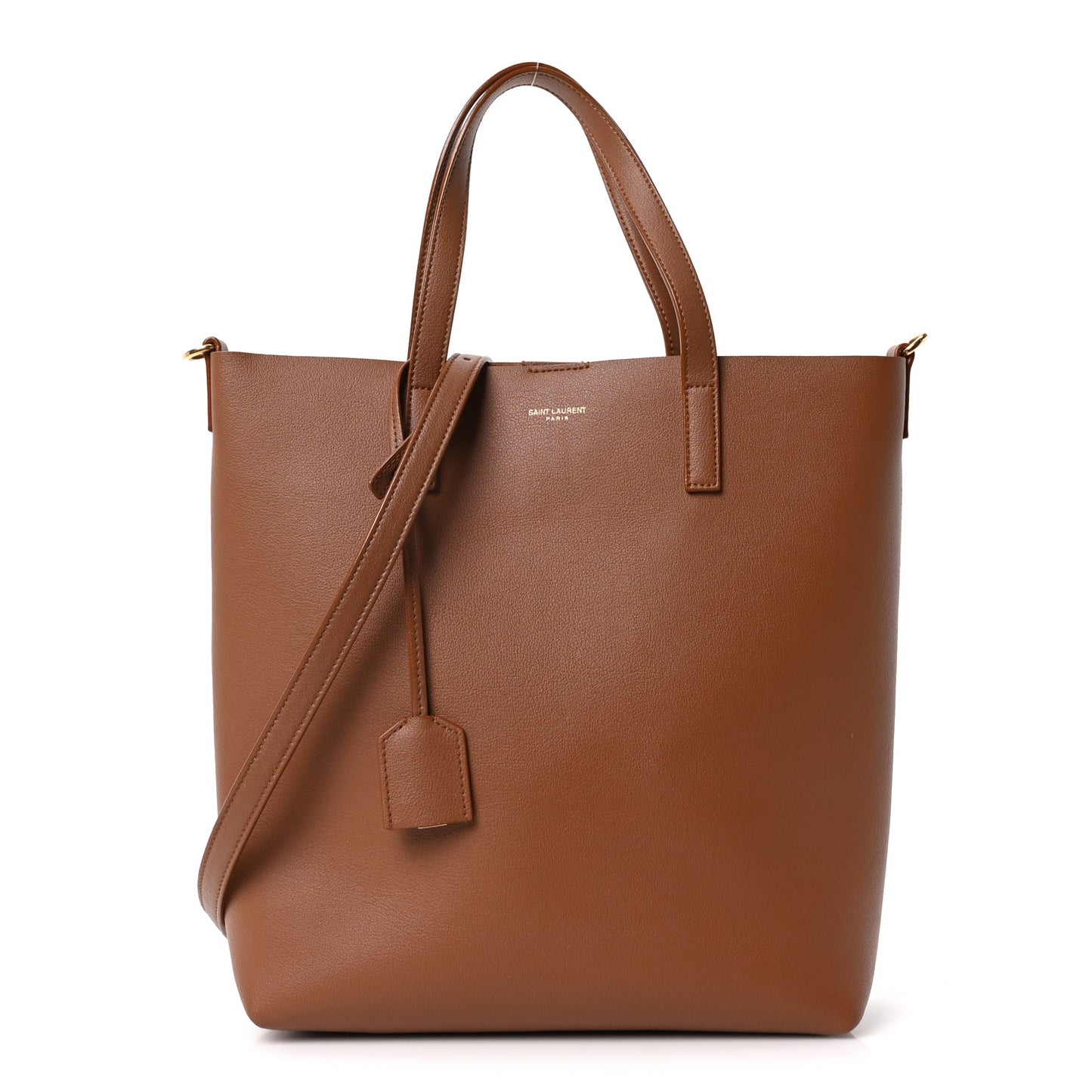 Calfskin Toy Shopping Tote Dark Tan