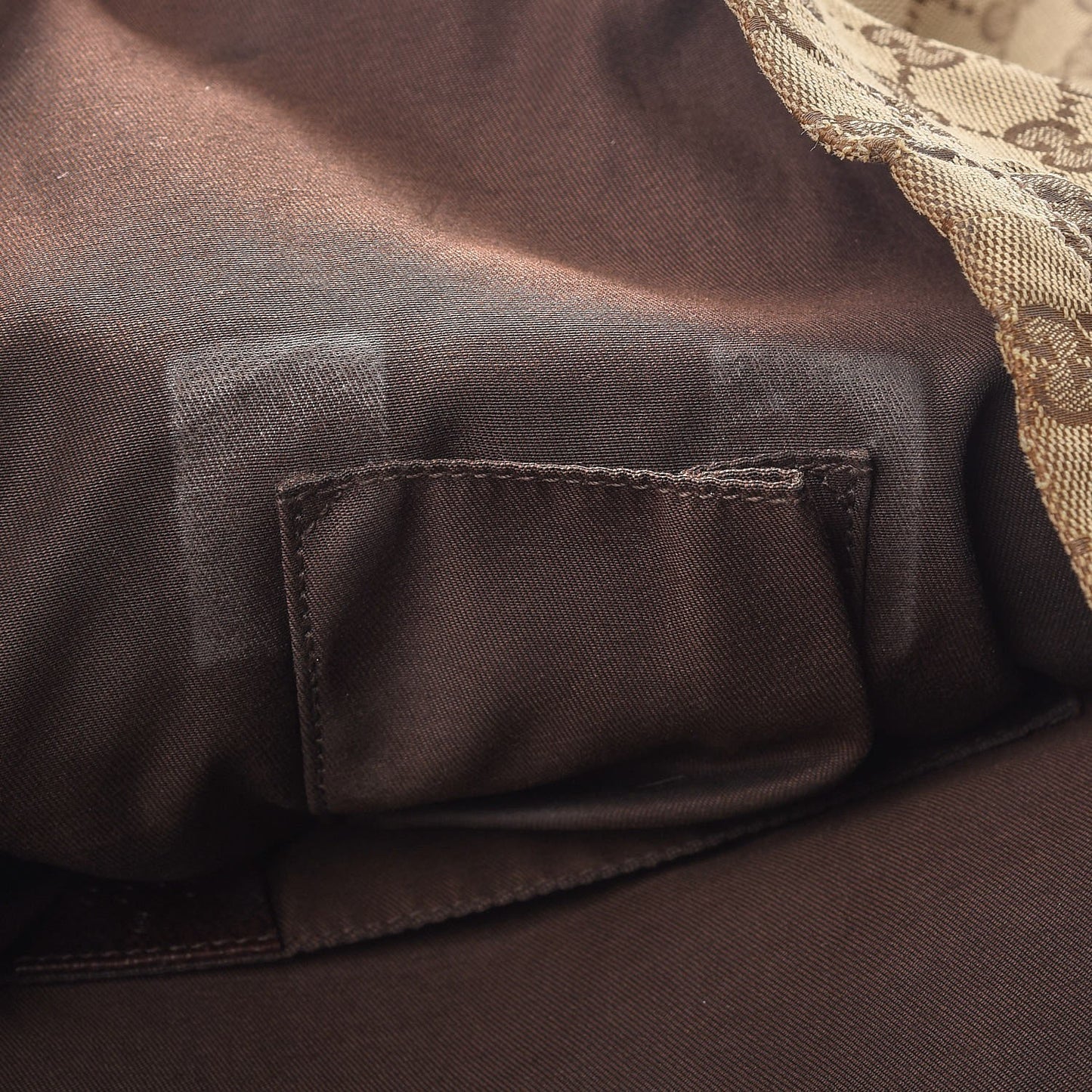 GG Monogram Medium Web Handle Vertical Tote Bag Dark Brown