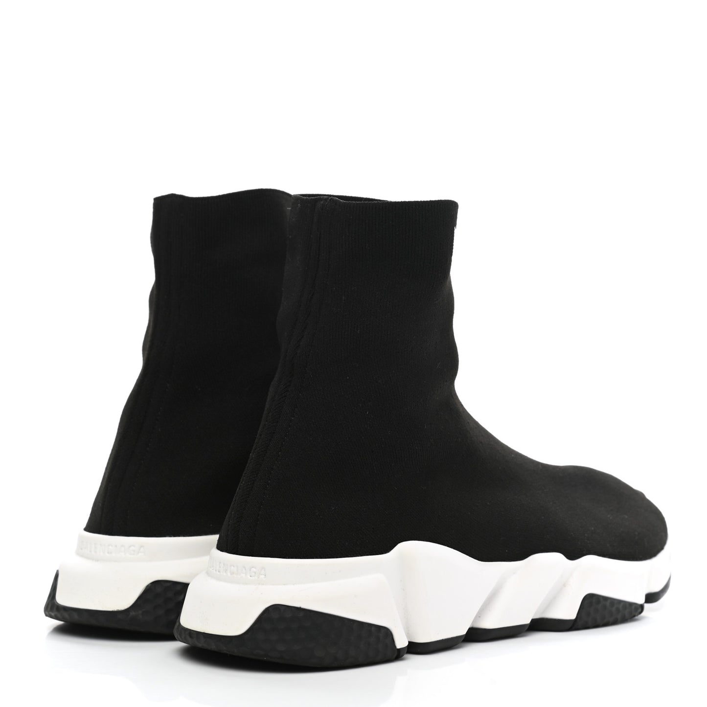 Neoprene Knit Mens Hi Speed Sneakers 42 Black White