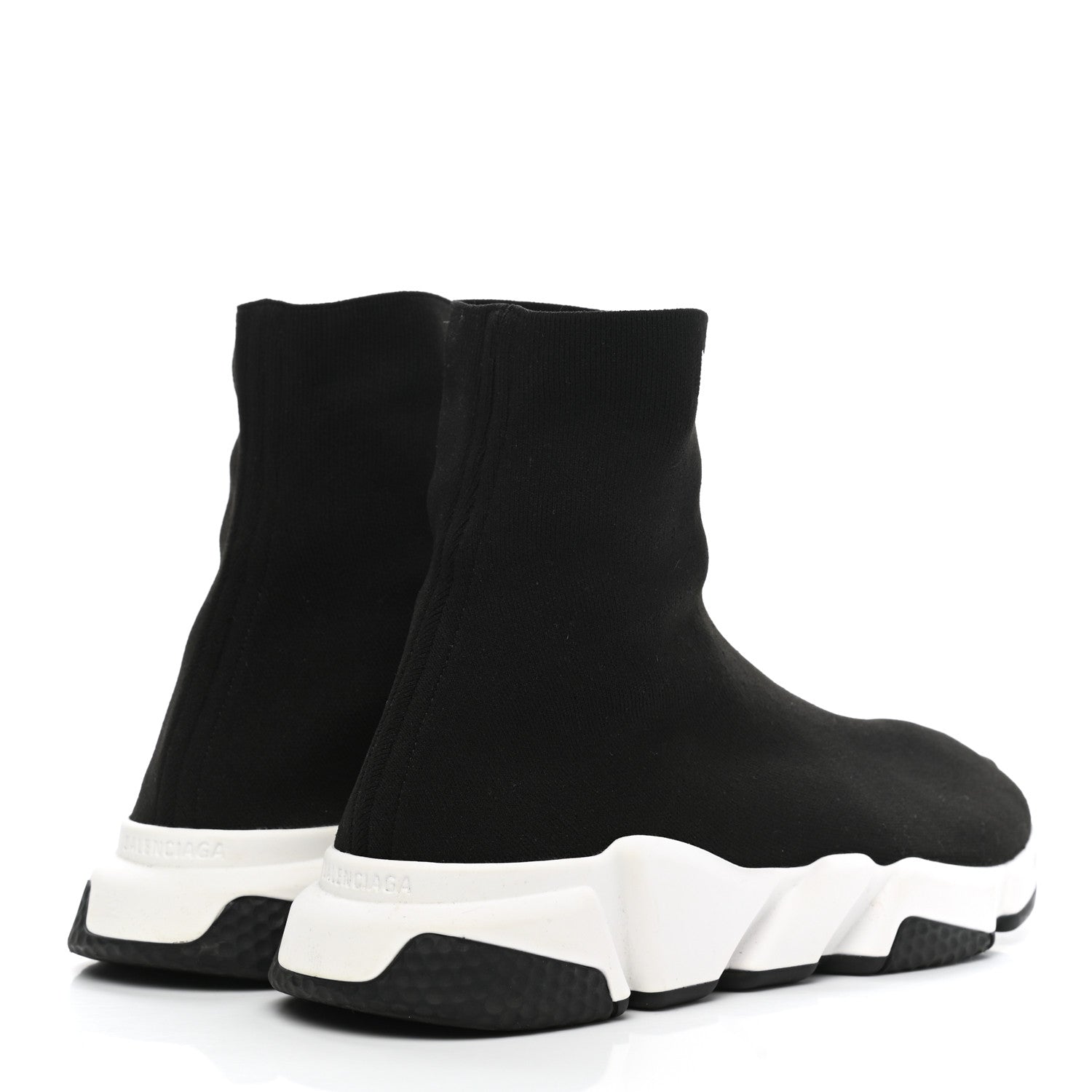 Balenciaga Neoprene Knit Mens Hi Speed Sneakers 42 Black White 4 of 10