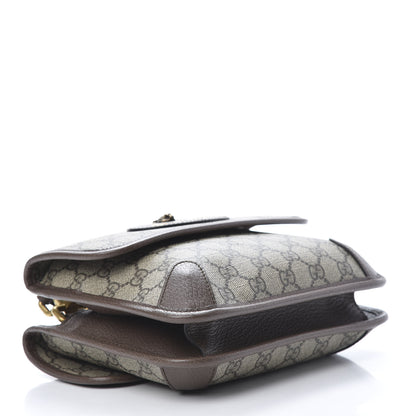 Gucci GG Supreme Monogram Web Small Neo Vintage Double Flap Messenger Bag Beige New Acero 4 of 12