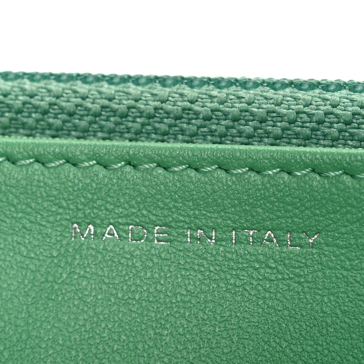 Chanel Caviar Chevron Quilted Wallet On Chain WOC Green 7 of 12