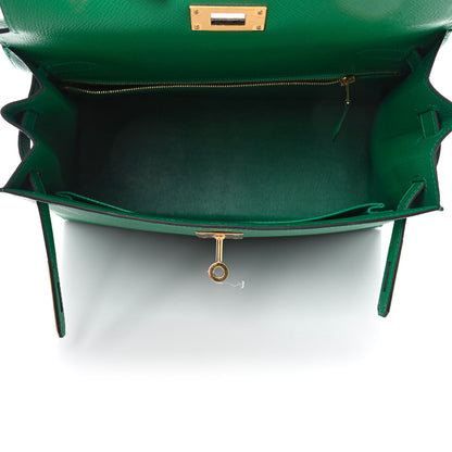 Hermes Epsom Kelly Sellier 28 Vert Vertigo 4 of 10