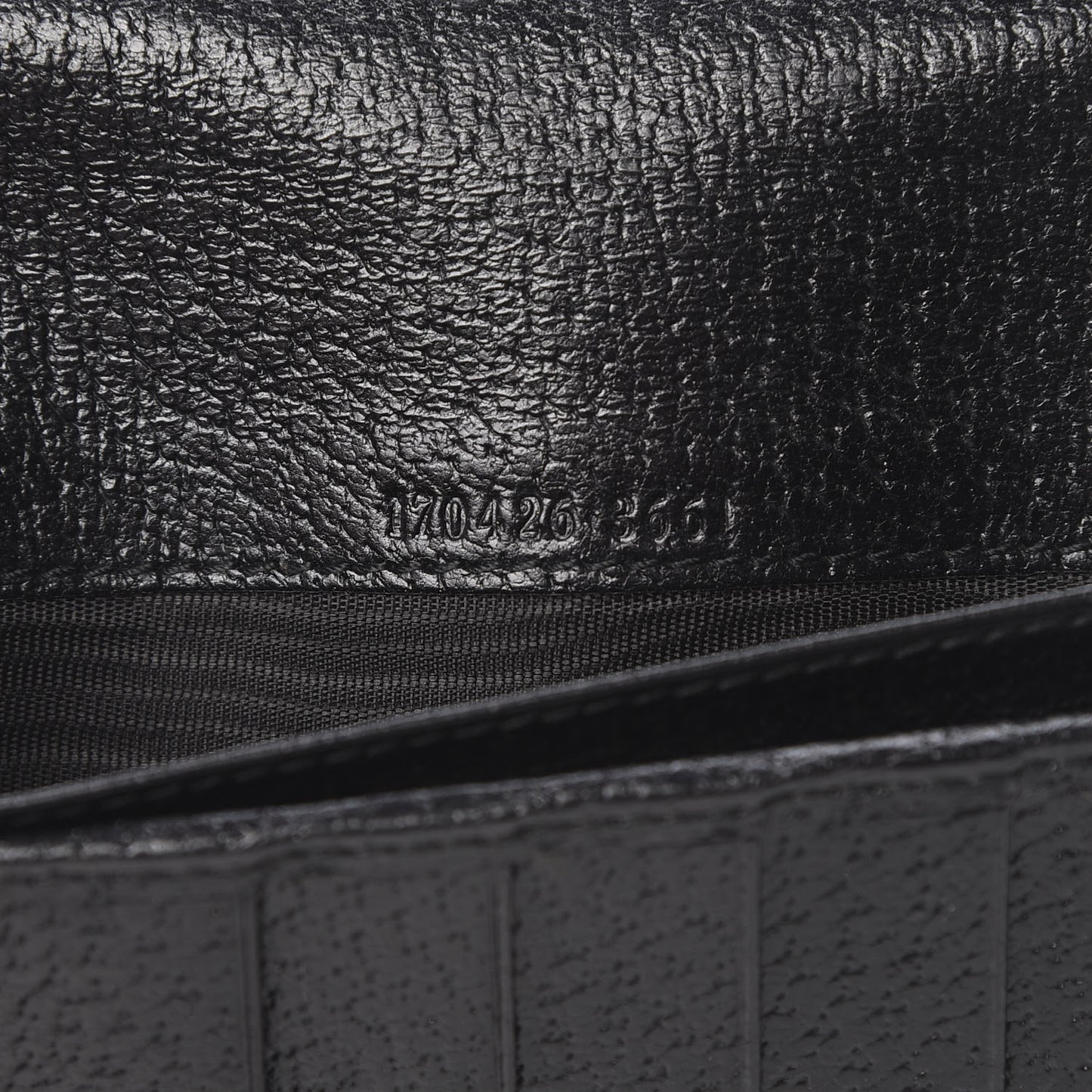 Monogram Metal Bar Chain Wallet Black