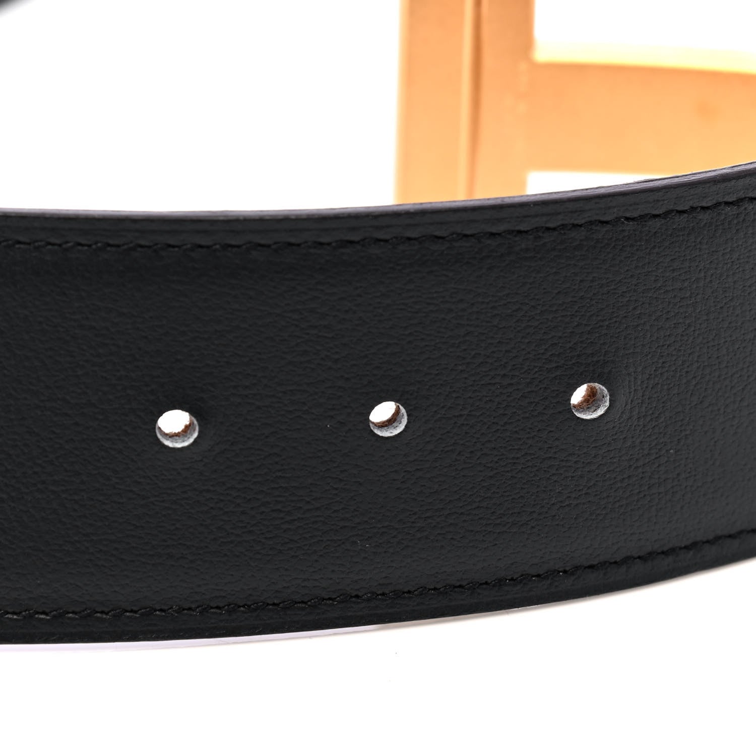 Hermes Epsom Chamonix 42mm Constance 2 H Belt 90 Gold Black 6 of 8