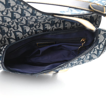 Christian Dior Monogram Saddle Bag Blue 5 of 13