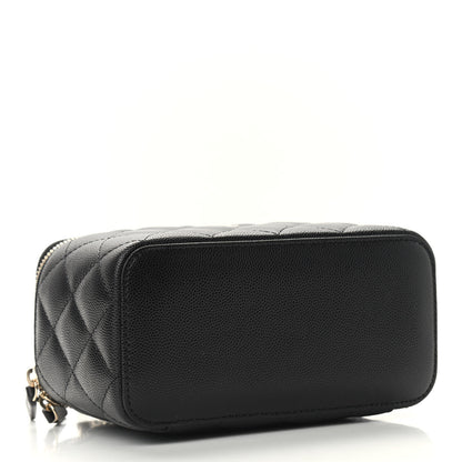 Chanel Caviar Quilted Small Vanity Case With Chain Black 4 of 9
