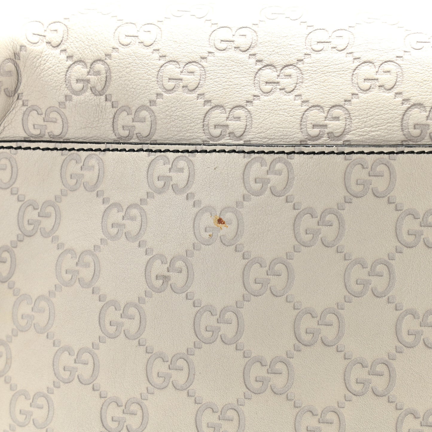Guccissima Signature Medium Emily Shoulder Bag Mystic White