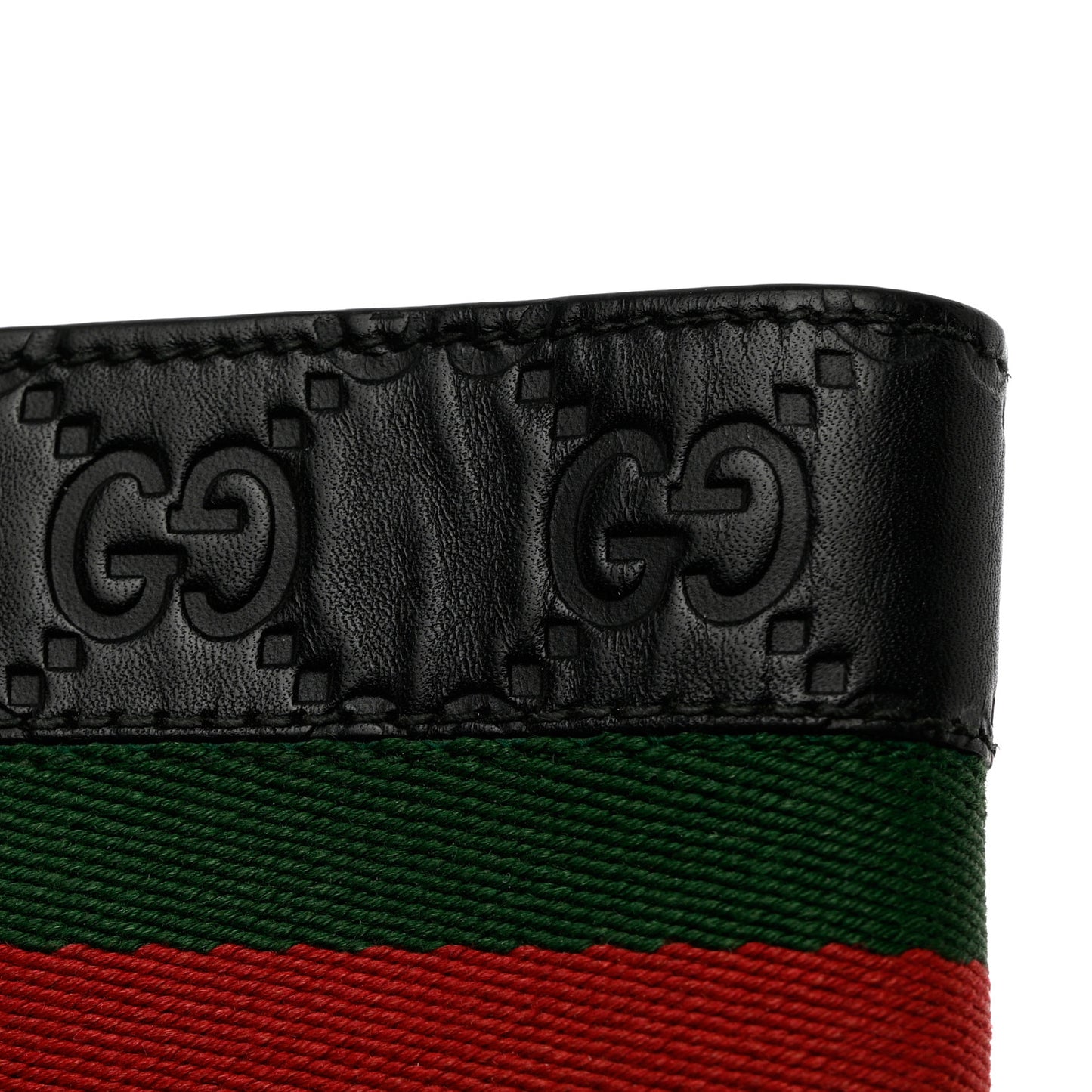 Guccissima Signature Web New Web Bi-Fold Coin Wallet Black