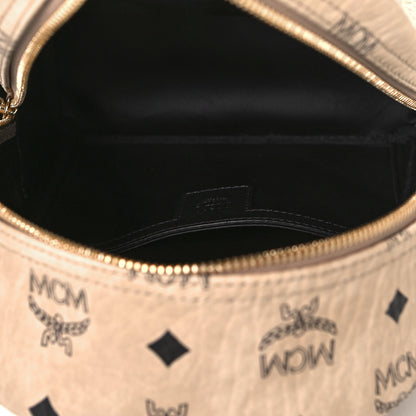 MCM Visetos Small Side Stud Stark Backpack Beige 5 of 9