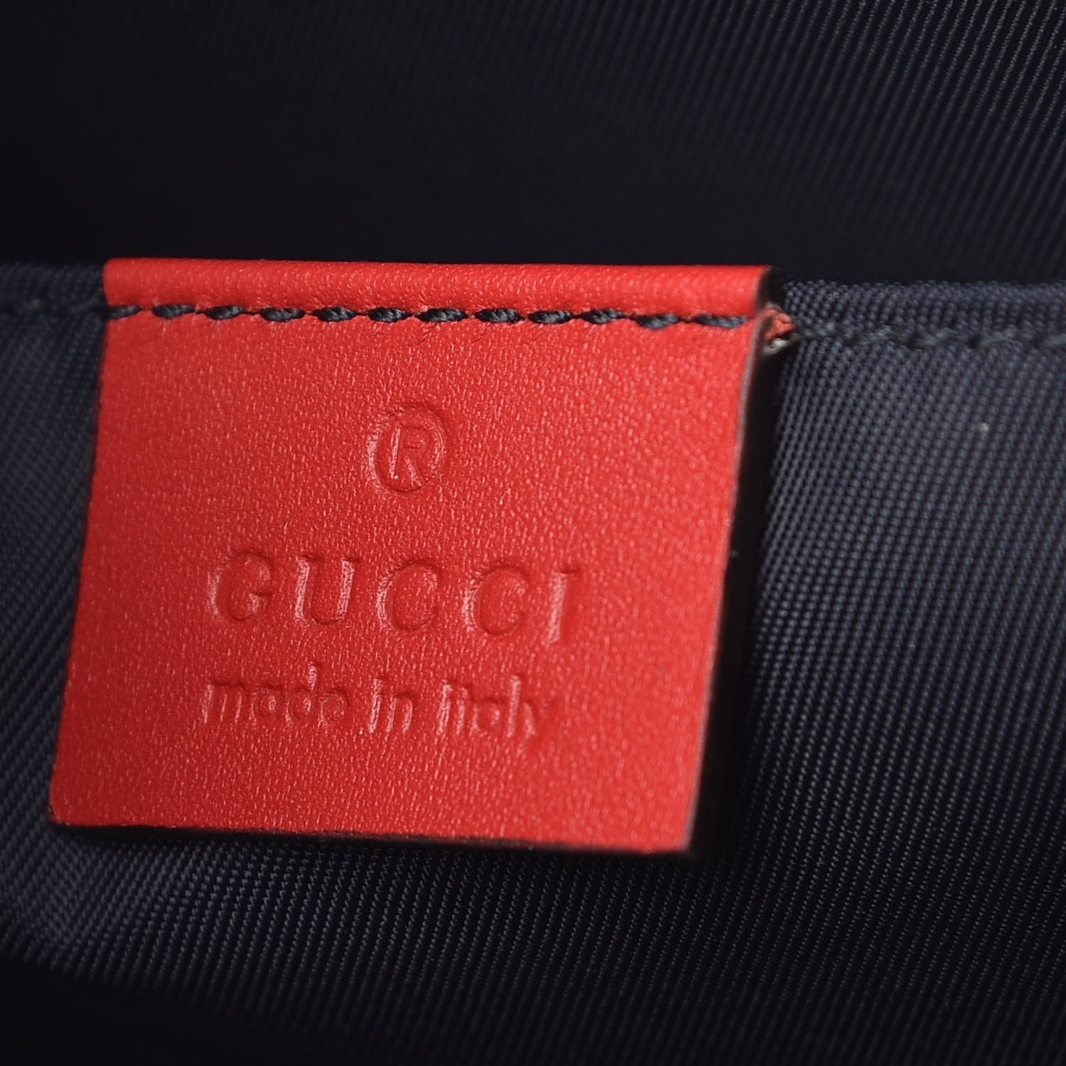 Gucci GG Supreme Monogram Blooms Large Cosmetic Case Beige Blue Navy Hibiscus Red 6 of 8