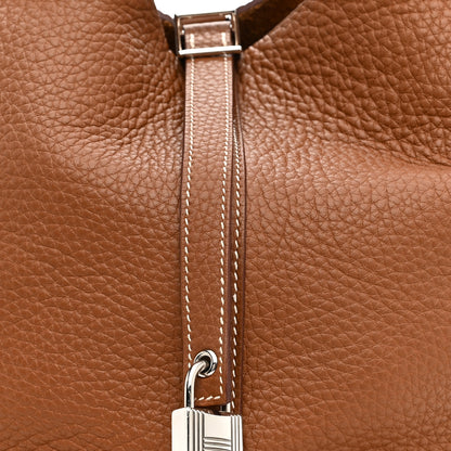 Hermes Taurillon Clemence Picotin Lock 22 MM Gold 7 of 9