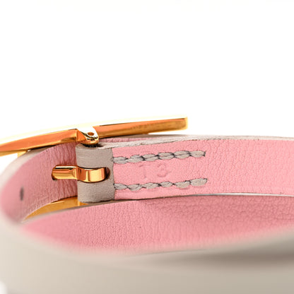 Hermes Swift Behapi Double Tour Bracelet T3 Rose Sakura Gris Perle 4 of 5