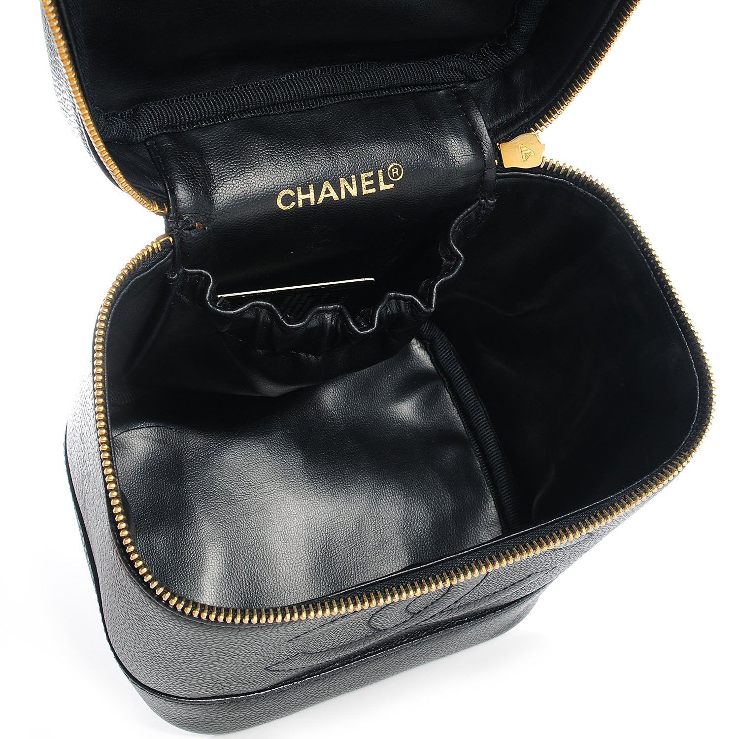 Chanel Caviar Cosmetic Vanity Bag Black 5 of 8