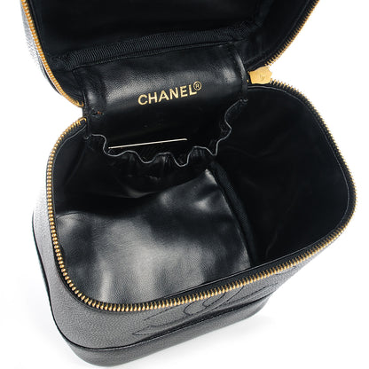 Chanel Caviar Cosmetic Vanity Bag Black 5 of 8