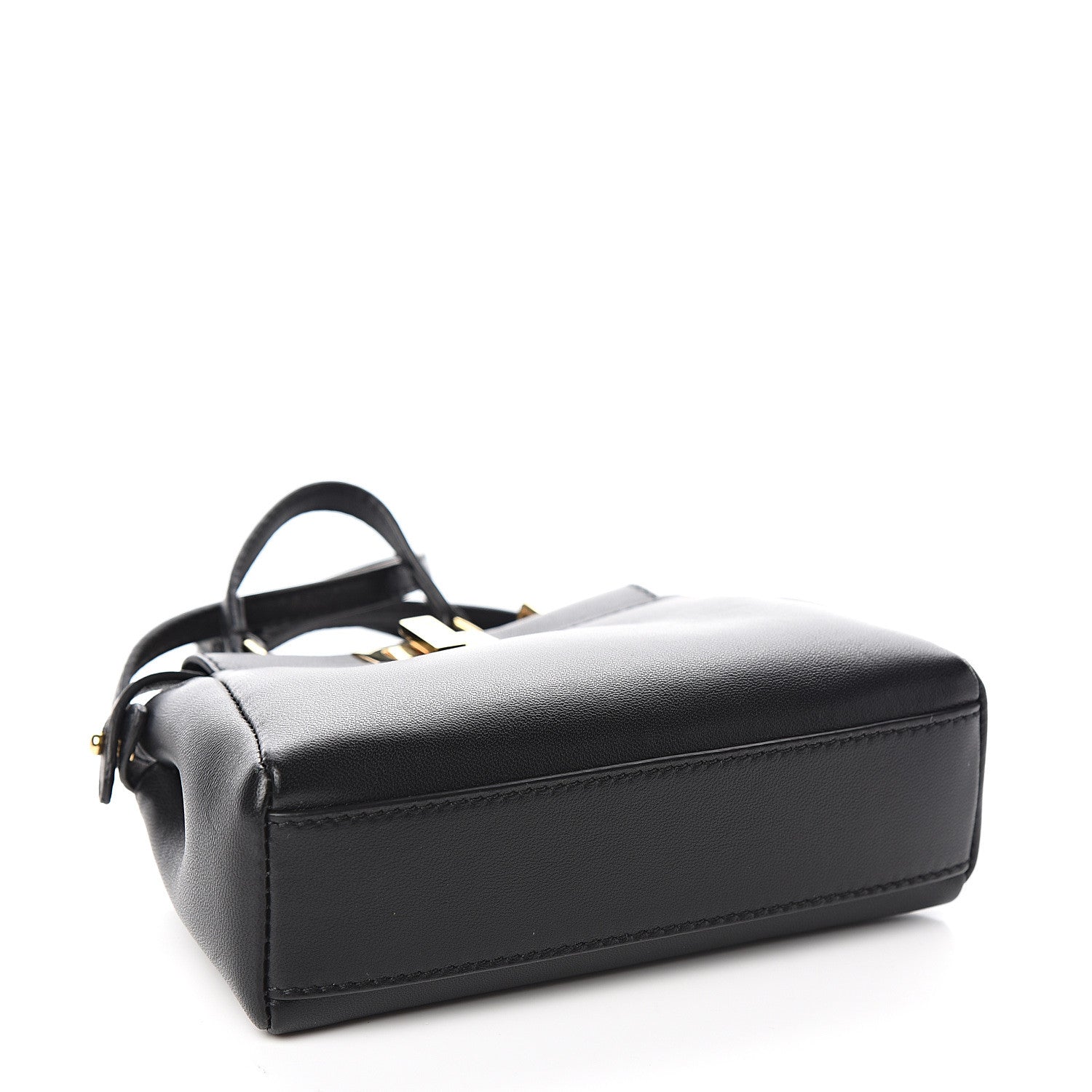 Fendi Nappa Micro Peekaboo Iconic Satchel Black 3 of 9