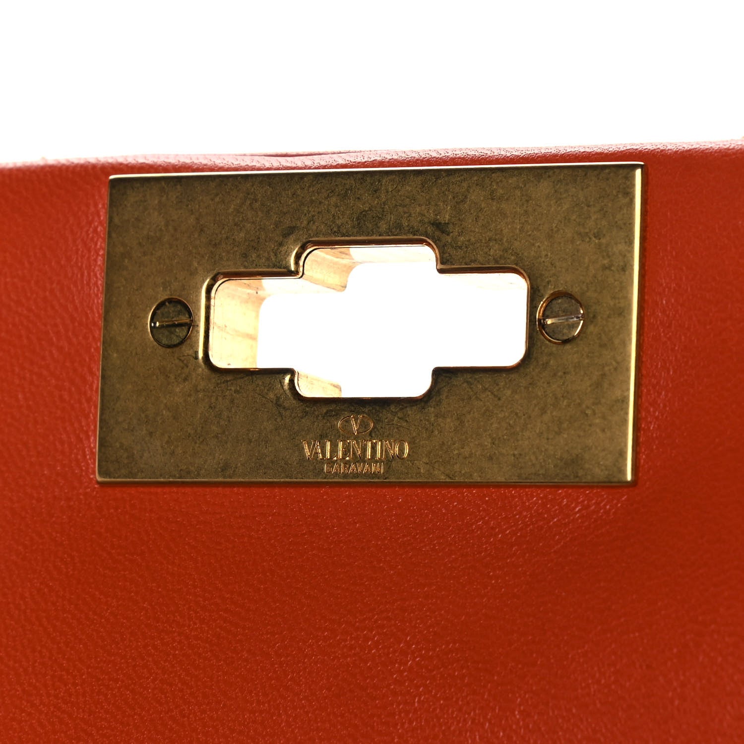 Valentino Garavani Nappa Medium Roman Stud Shoulder Bag Orange Zest 13 of 14
