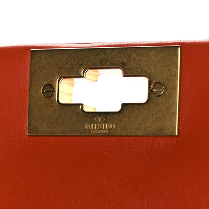 Valentino Garavani Nappa Medium Roman Stud Shoulder Bag Orange Zest 13 of 14