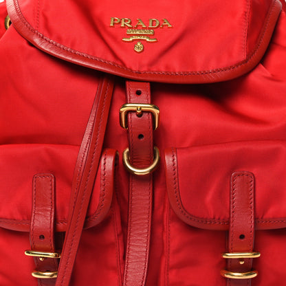 Prada Tessuto Nylon Small Backpack Rosso 7 of 9