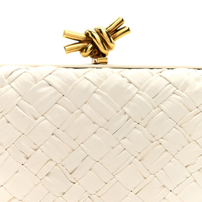 Bottega Veneta Foulard Intrecciato Minaudiere Knot Clutch Bone 7 of 9