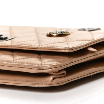 Chanel Metallic Calfskin Lucky Charms Casino 2.55 Reissue Wallet On Chain WOC Beige 11 of 14
