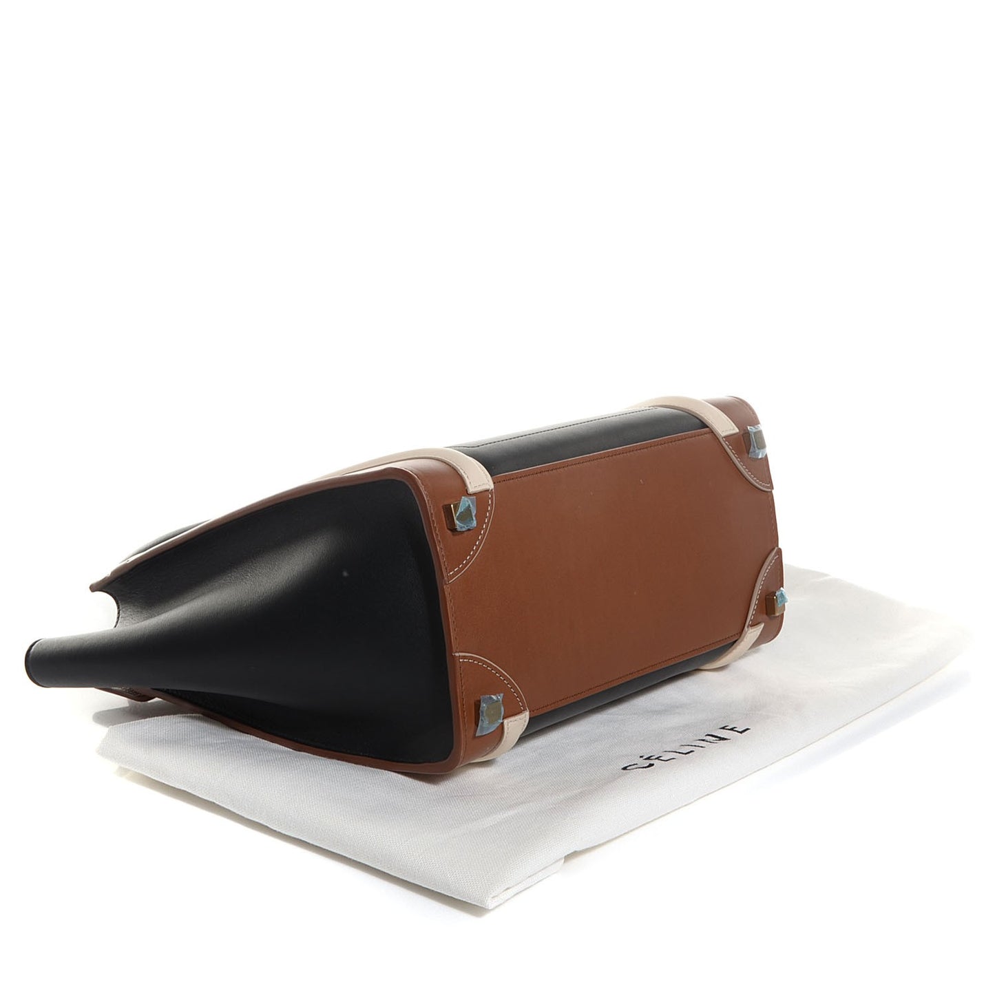 Smooth Calfskin Micro Tri-Color Luggage Black