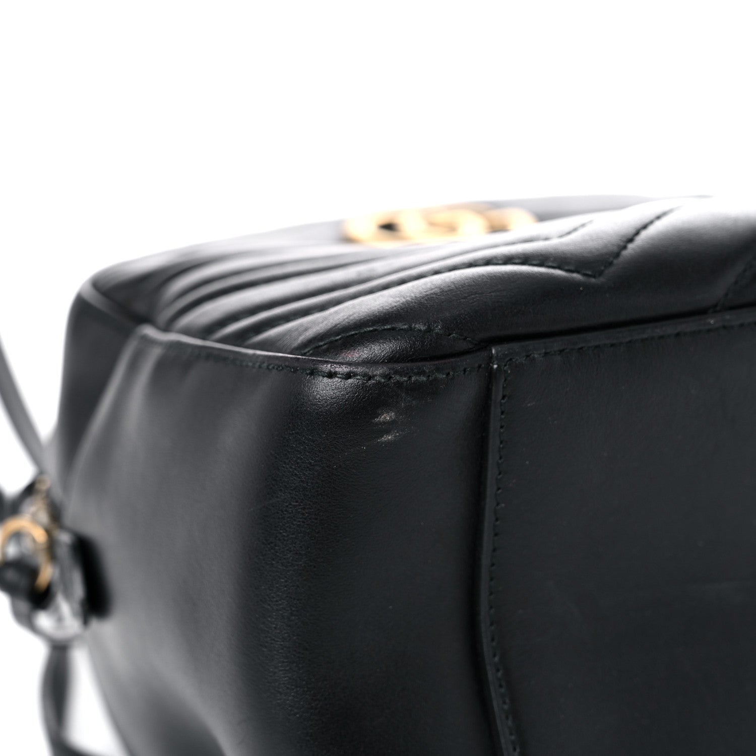 Gucci Calfskin Matelasse GG Marmont Dome Backpack Black 9 of 24