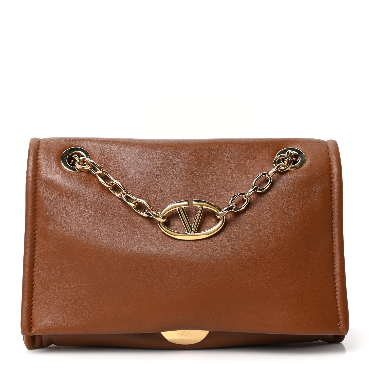 Valentino Garavani Nappa Vlogo Chain Bag Tobacco 1 of 9