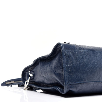 Balenciaga Agneau Classic Silver Hardware City Bleu Obscur 8 of 9