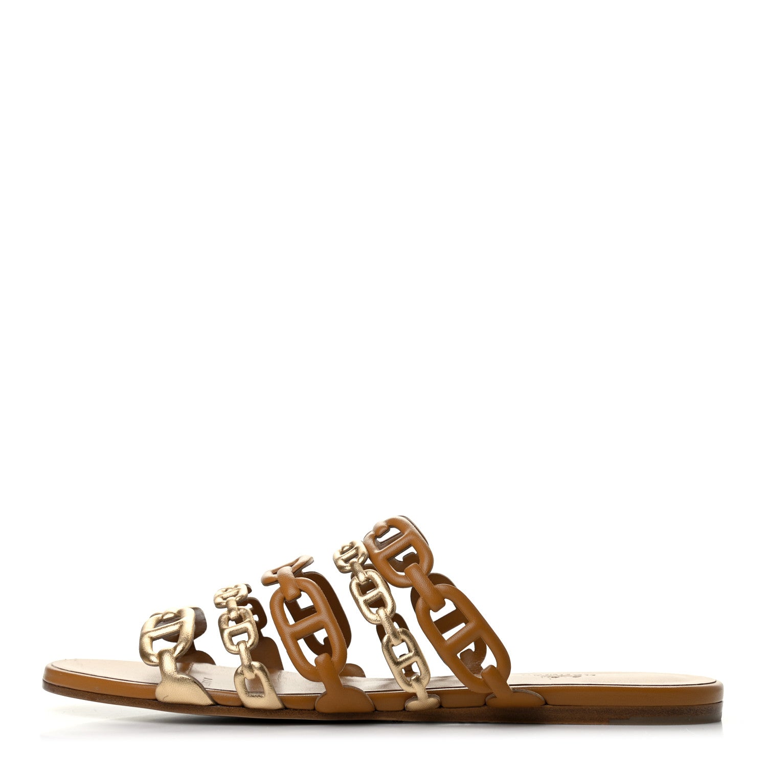 Hermes Nappa Thalassa Sandals 40 Beige Doré 1 of 6