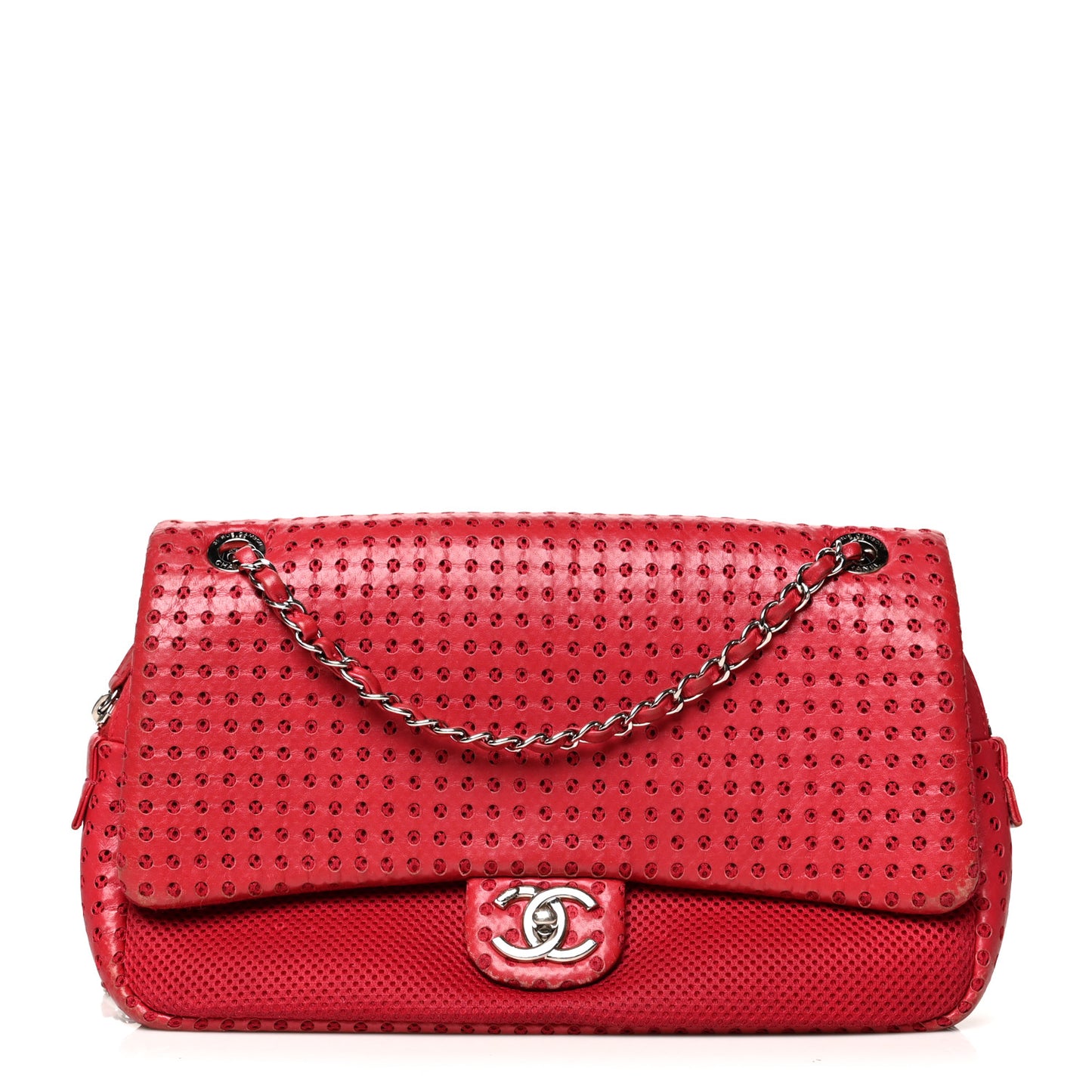 Perforated Lambskin Jumbo Easy Flap