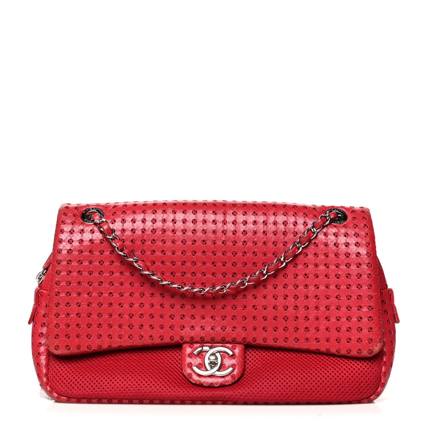 Chanel Perforated Lambskin Jumbo Easy Flap 1 of 13