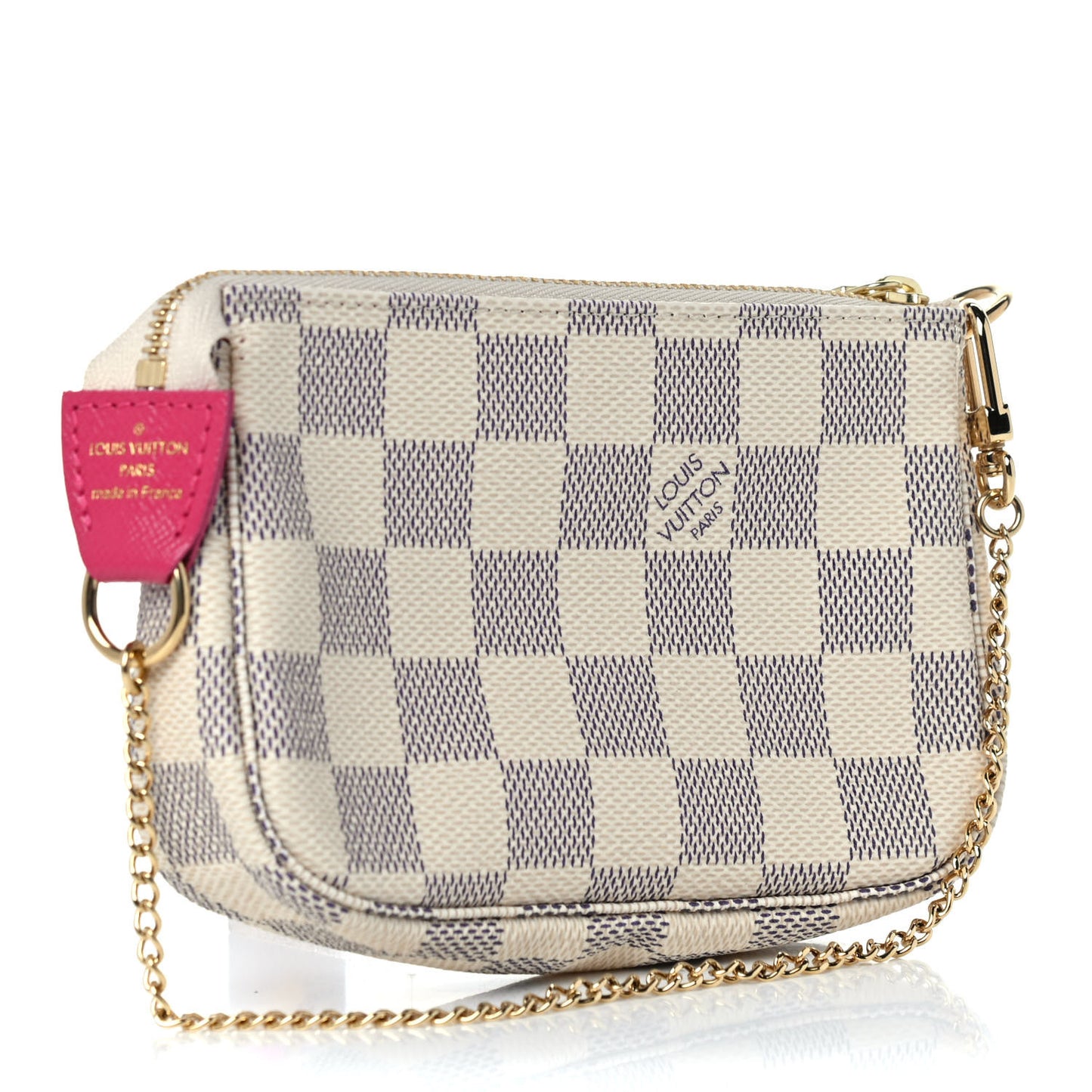 Damier Azur 2021 Christmas Animation Hollywood Mini Pochette Accessories Fuchsia